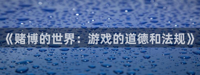 沐鸣2平台代理注册：《赌博的世界：游戏的道德和法规》